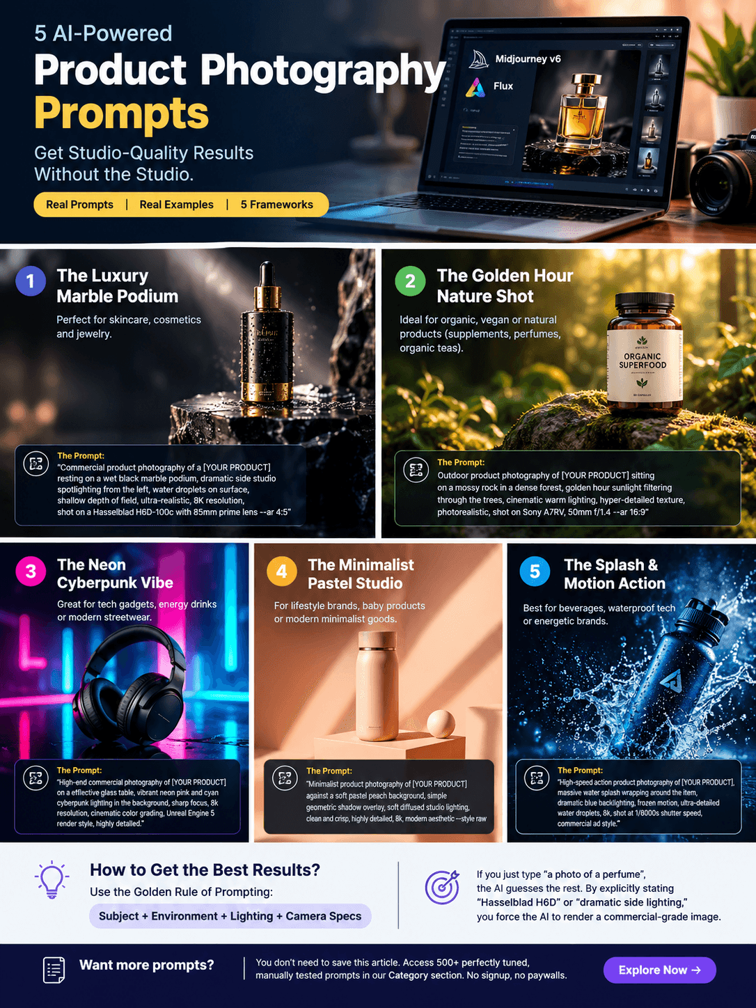 Top 10 Mind-Blowing AI Prompts for Product Photography in 2026